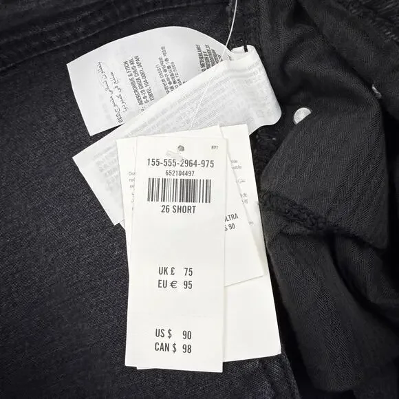 NWT ABERCROMBIE & FITCH The 90's Straight Ultra High Rise Jean Sz 26 SHORT - Picture 5 of 7